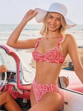 Cupshe When in Rome Abstract Bikini Set